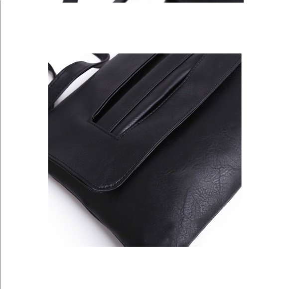 CLAUDINE Envelope Clutch, Black - Picture 7 of 8